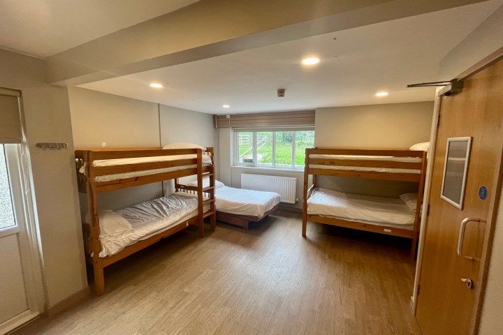 a room with a wooden floor