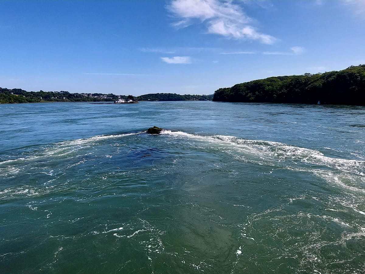 a body of water next to the ocean